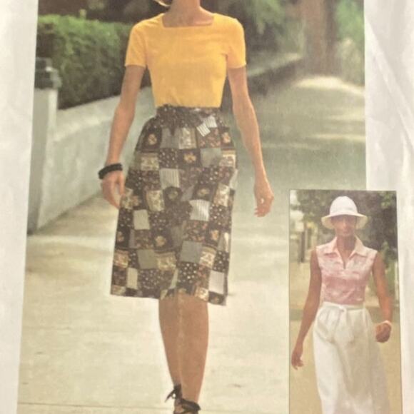 Simplicity 7451 Pattern Top Skirt Miss 8-10 Uncut Vintage Wrap Knit Stretch - Picture 1 of 7